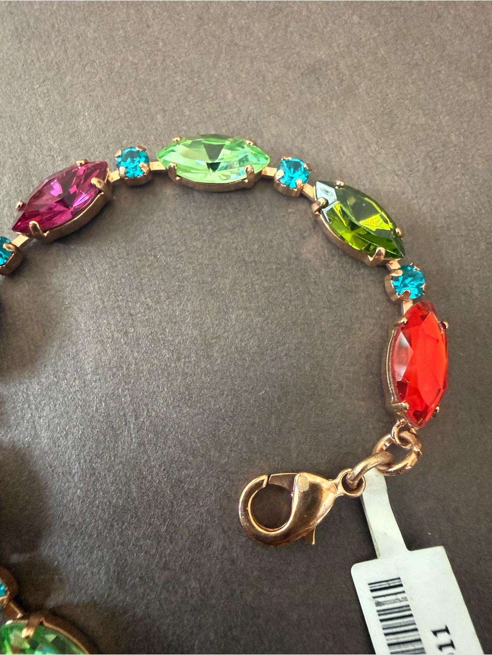Mariana Crystal Bracelet - Red, Pink, Green, Turquoise, Olive: Tiger Lily NWT - Picture 3 of 6